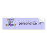13th Birthday Gifts with Circus Balloon Font Bumper Stickers