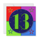 13th Birthday Invitations - Neon Lights