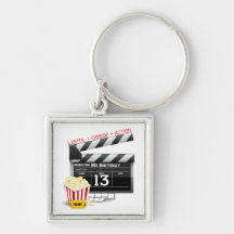 13th Birthday Movie Party Key Chains