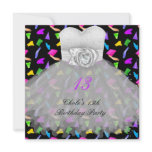 13th Birthday Party Girls 13 Teen Custom Announcements