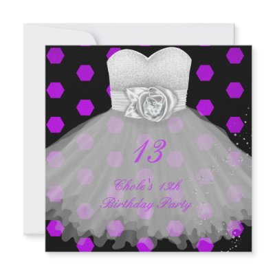 13th Birthday Party Girls 13 Teen Announcement by GirlsParty