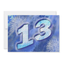 13th birthday party personalised announcements