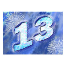 13th birthday party personalised announcements
