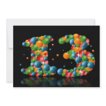 13th Birthday party, with bubbles and balls Announcement