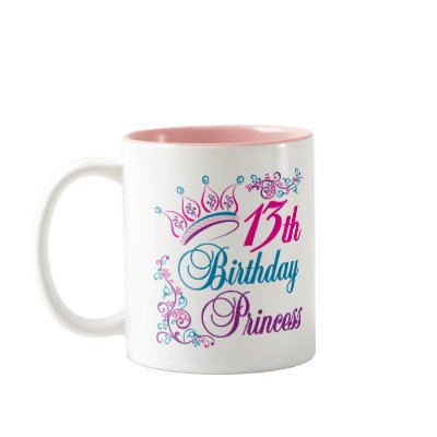 13th Birthday Princess Mugs by BirthdayObsessions
