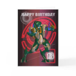 13th Happy Birthday with Robot warrior Card