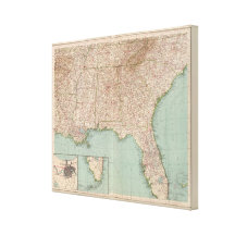 14546 Ark, Tenn, La, Miss, Fla, Ala, Ga, SC Gallery Wrapped Canvas