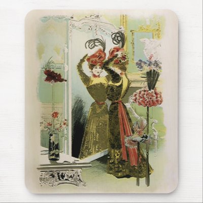 $14.95 Paris Fashions ~ Mousepads Fashion Plate by galleriaofart