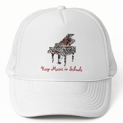 $14.95 Zebra Grand Piano Mesh Hat by galleriaofart