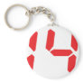 14 fourteen  red alarm clock digital number keychains
