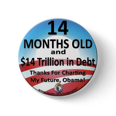 $14 Month Old Debt Pins by outpost54