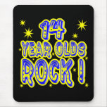 14 Year Olds Rock! (Blue) Mousepad