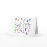 14 Year Olds Rock ! Greeting Card