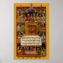 14th Century Passover Haggadah Print