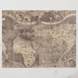 1507 Martin Waldseemuller World Map Full Colour Flyer