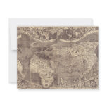 1507 Martin Waldseemuller World Map Custom Announcement