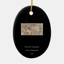 1507 Martin Waldseemuller World Map Ornaments