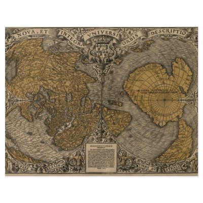 1531 Oronce Fine Antique World Map by ZephyrusBooks