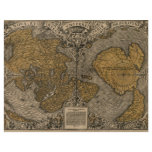1531 Oronce Fine Antique World Map flyers