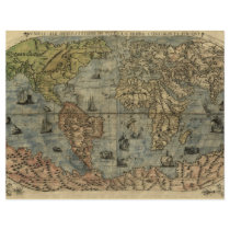 1565 Ferando Berteli Antique World Map