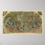 1565 Ferando Berteli Antique World Map