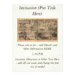 1581 Antique World Map by Nicola van Sype Personalized Invite