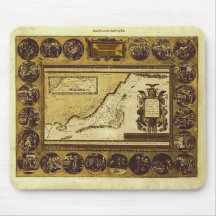 1586 VINTAGE HOLYLANDS MAP Mousepad
