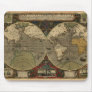 "1595 Hondius Worlde Map" Mouse Pad