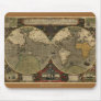 "1595 Hondius Worlde Map" Vintage Art Mouse Pad