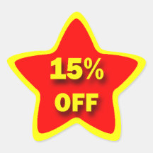 15% OFF Star Stickers