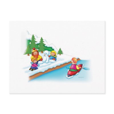 15_snow_paddler postcard by kayakcapers