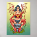15"x21"  Devil Pin-up Girl Poster by Al Rio posters