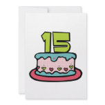15 Year Old Birthday Cake Personalized Announcement
