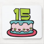 15 Year Old Birthday Cake Mousepad