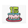 15 Year Old Birthday Cake Post Cards