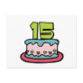 15 Year Old Birthday Cake Postcards