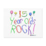 15 Year Olds Rock ! Post Card