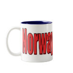 15oz Two Tone White/Navy Blue /Norway Coffee Mug