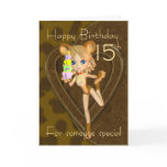 15th Birthday card, Cutie Pie Animal Collection