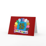 15th Birthday Gifts with Assorted Balloons Design Card