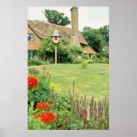 15th Century House With Herbaceous Border f posters