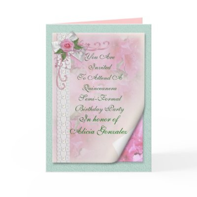 15th Quinceanera  Birthday party invitation  rose by Irisangel