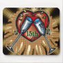 15th wedding anniversary square mousemat