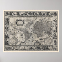1606 Map of the World Posters