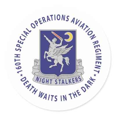 160th SOAR - Night Stalkers Round Sticker by proartshirts
