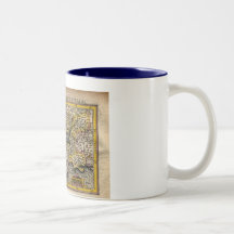1610 Map of Cornwall, Devon, Somerset, etc... Coffee Mugs
