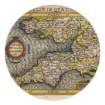 1610 Map of Cornwall, Devon, Somerset, etc... stickers