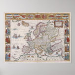 1630 Map of Europe posters