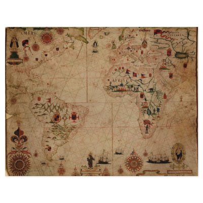 1633 Atantic Ocean Portolan Chart - Pascoal Roiz by ZephyrusBooks