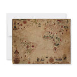 1633 Atantic Ocean Portolan Chart - Pascoal Roiz